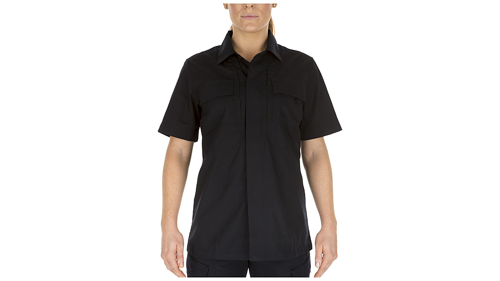 5.11 Tactical Women's Short Sleeve Taclite Tdu Shirt, Dark Navy - 61025-724-L Large