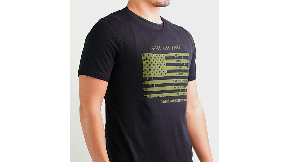 Ace Link Armor Concealed Armor T-Shirt Apex - Mens, Black, Large, B-CR-TSH-BLK-3-L
