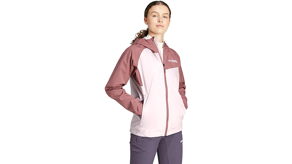 Adidas Terrex JG8892 W MT 2L RAIN JK, Womens, PRLOFI/QUICRI, XL, JG8892-XL