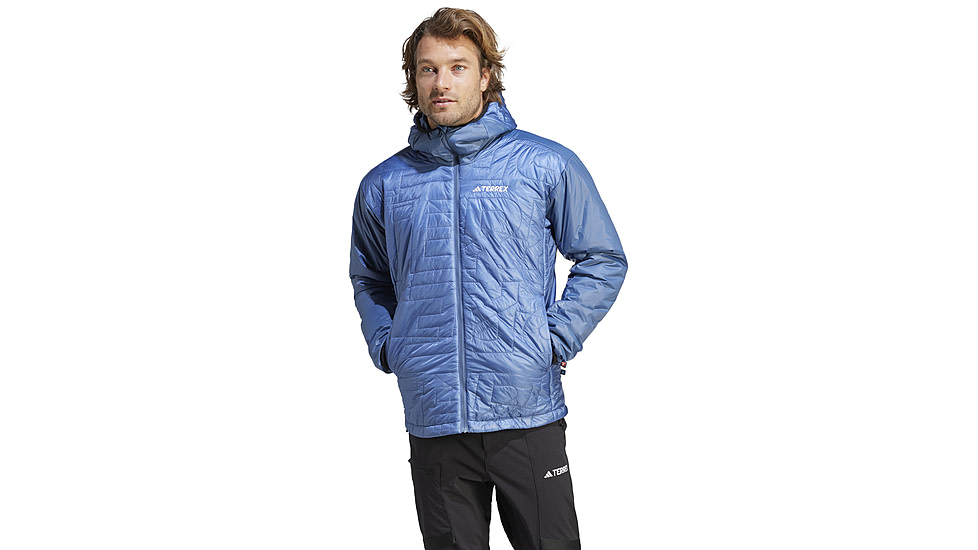 Adidas Terrex Xperior Varilite PrimaLoft Hooded Jacket - Mens, Wonder Steel, Extra Large, IB4232-XL