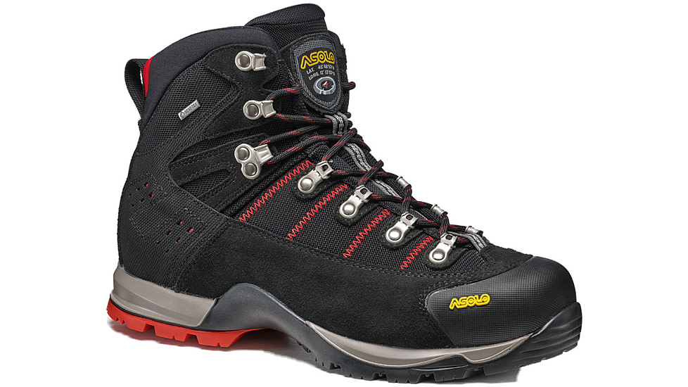 Asolo Fugitive GTX Hiking Boots - Mens, Black/Red, 10US, B22000-A392-100