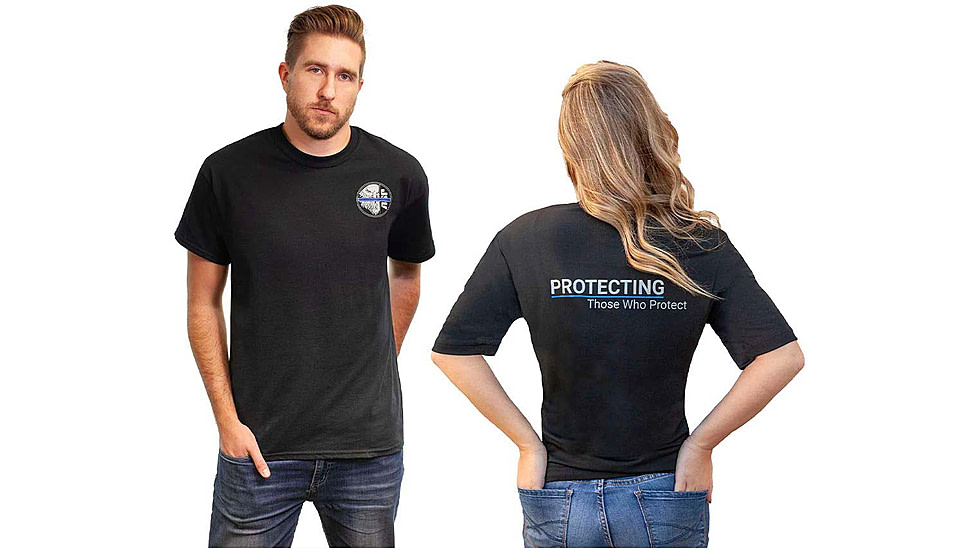 ASP Blue Line T-shirt, Small, Black, 09601