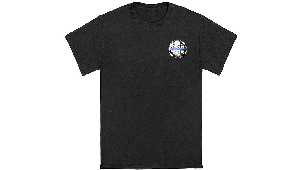 ASP Blue Line T-shirt, Small, Black, 09601