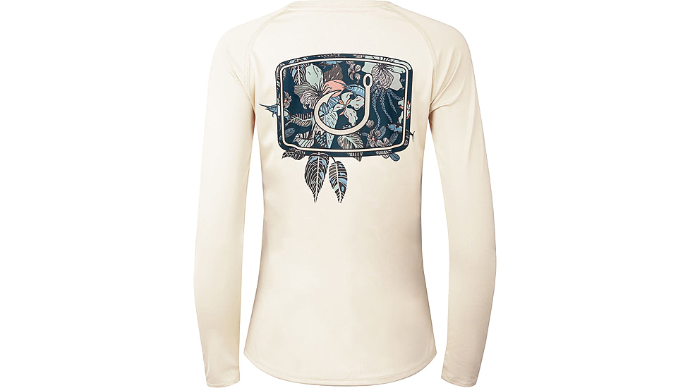AVID Sportswear Islamorada Icon Avidry Long Sleeve Shirt - Womens, Bone, Extra Small, WK32406BONXS