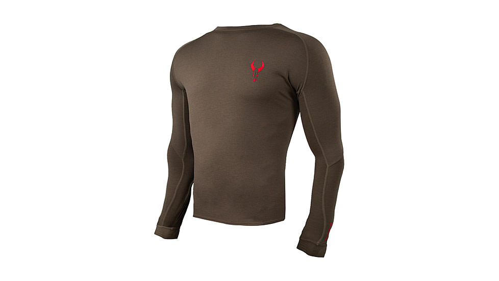 Badlands Pecora LW Merino LS Crew Topm- Mens, Mud, Small, 21-42414