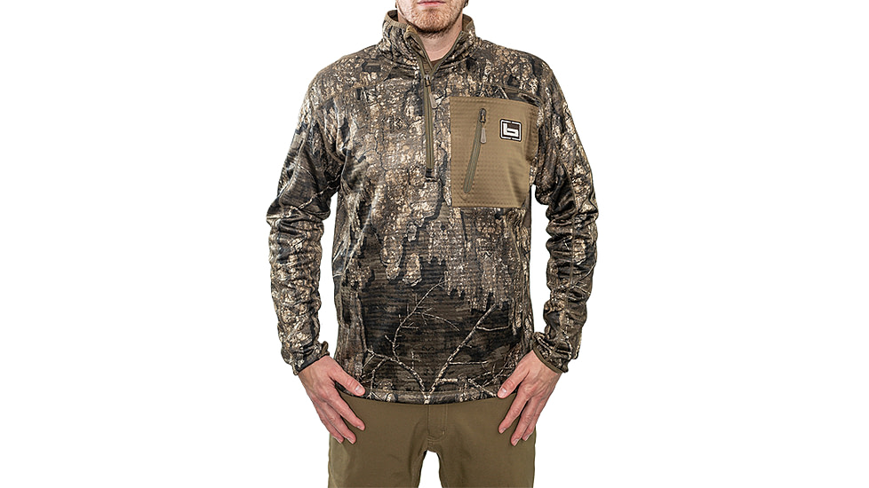 Banded 1/4 Zip Mid Layer Fleece Pullover - Mens, Timber, 2XL, B1010031-TM-2XL