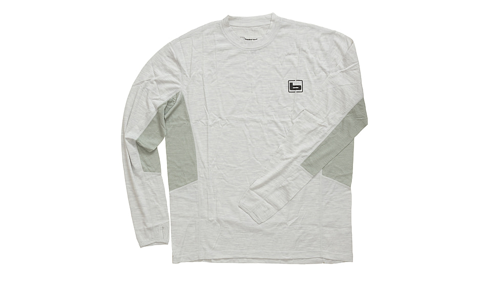 Banded Base Wool Crew Top w/ Long Sleeve - Mens, Light Chocolate, 2XL, B1030017-OT-2XL
