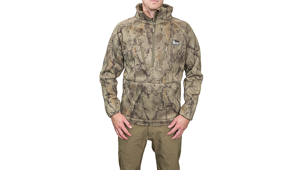 Banded Heavy Tec Fleece 1/2 Zip Pullover - Mens, Natural Gear, Large, B1010026-NG-L