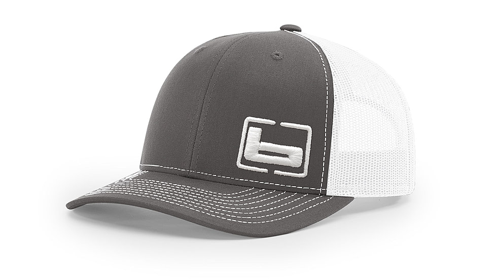 Banded Trucker Cap R112 Side Logo, Charcoal/White B03582