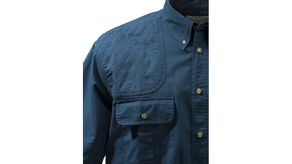 Beretta TM Shooting Shirt L/S, Blue, XXXL, LU15207561053DXXXL