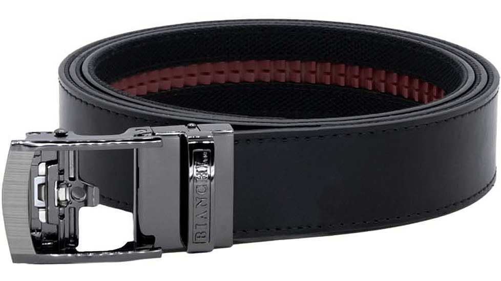 Bianchi Everyday Carry Leather Belt, Adjustable, 1.5in Wide, Buckle Closure, Matte, Black, NXB-24551