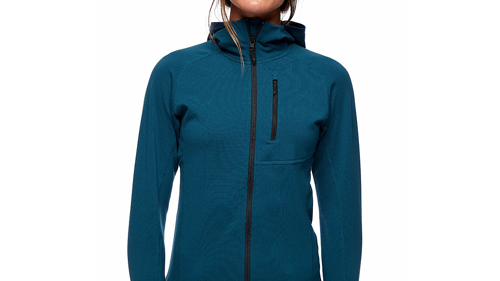 Black Diamond Coefficient Fleece Hoody - Womens, Azurite, Medium, AP7440214022MED1