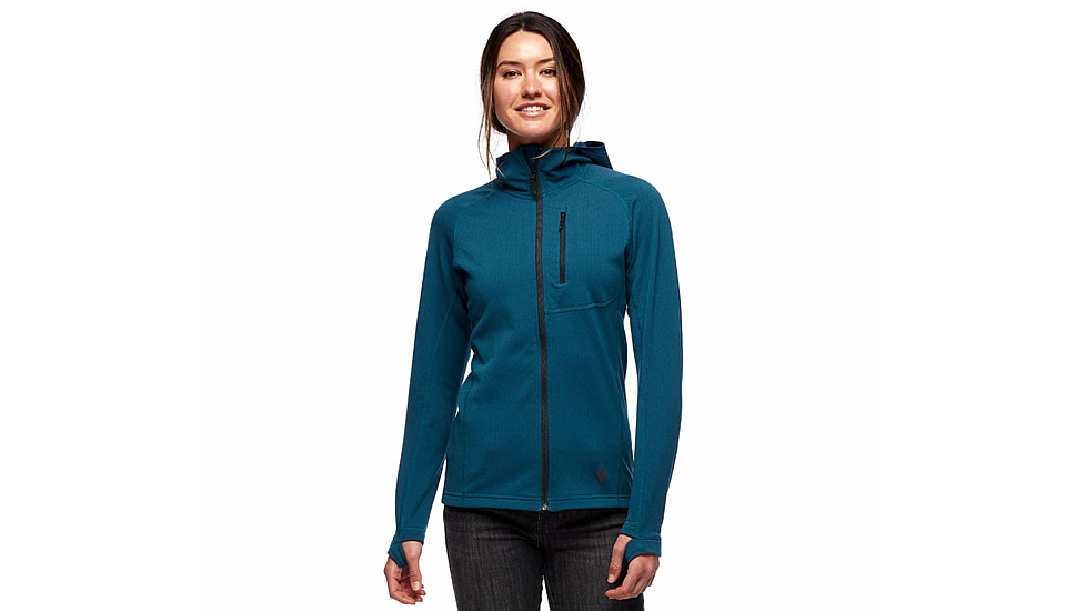 Black Diamond Coefficient Fleece Hoody - Womens, Azurite, Medium, AP7440214022MED1