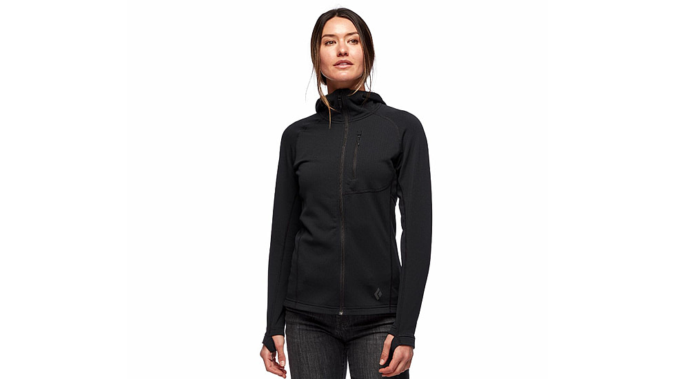 Black Diamond Coefficient Fleece Hoody - Womens, Black, Large, AP7440210002LRG1