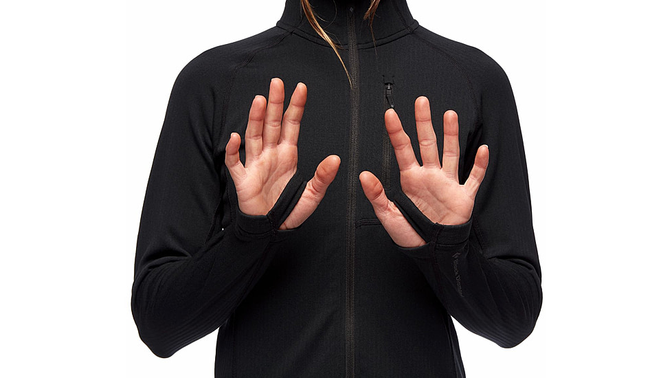 Black Diamond Coefficient Fleece Hoody - Womens, Black, Large, AP7440210002LRG1