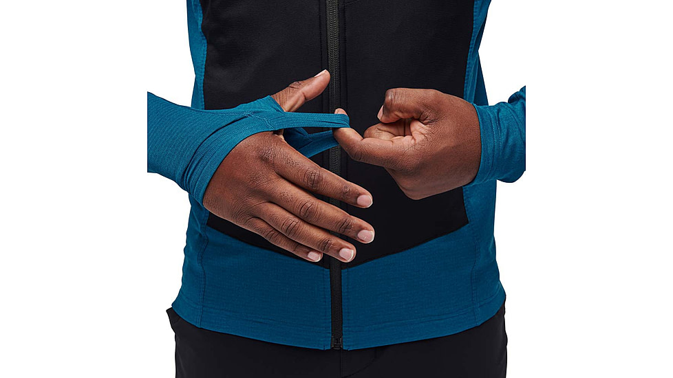 Black Diamond Coefficient LT Hybrid Hoody - Mens, Kingfisher/Black, Extra Large, AP7440519038XLG1