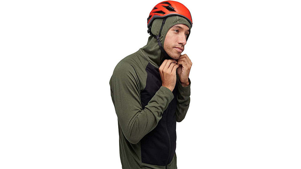 Black Diamond Coefficient LT Hybrid Hoody - Mens, Tundra/Black, Large, AP7440519116LRG1