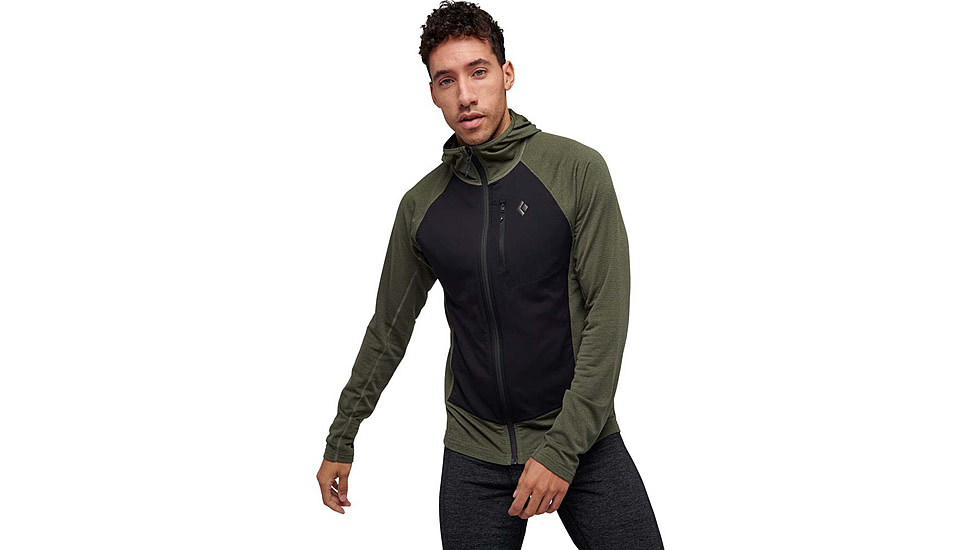 Black Diamond Coefficient LT Hybrid Hoody - Mens, Tundra/Black, Large, AP7440519116LRG1