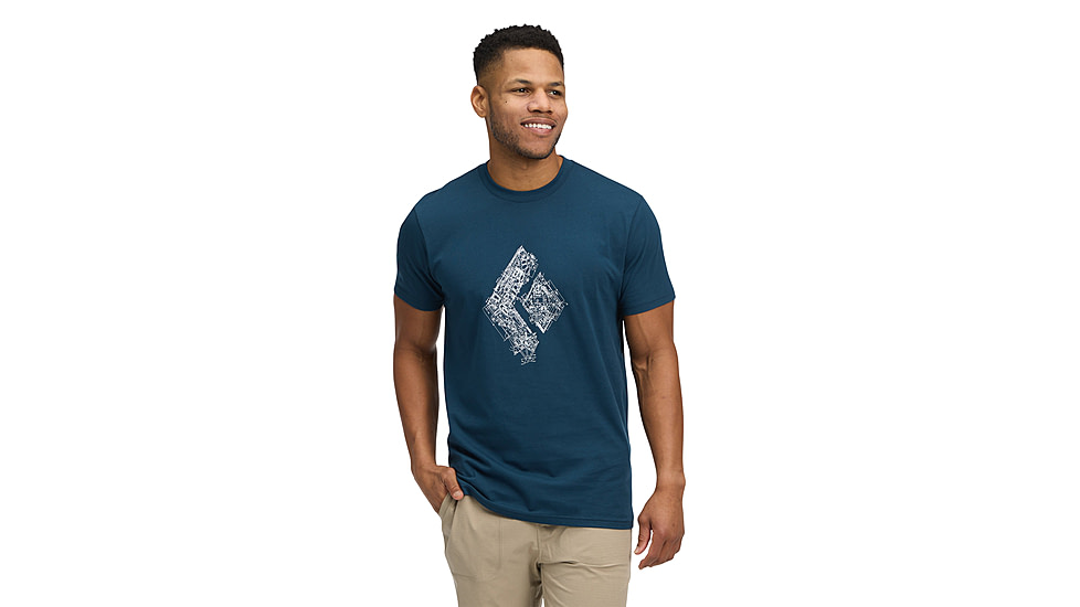 Black Diamond Engineered Diamond Short Sleeve Tee - Mens, Indigo, Large, AP7524724013LRG1