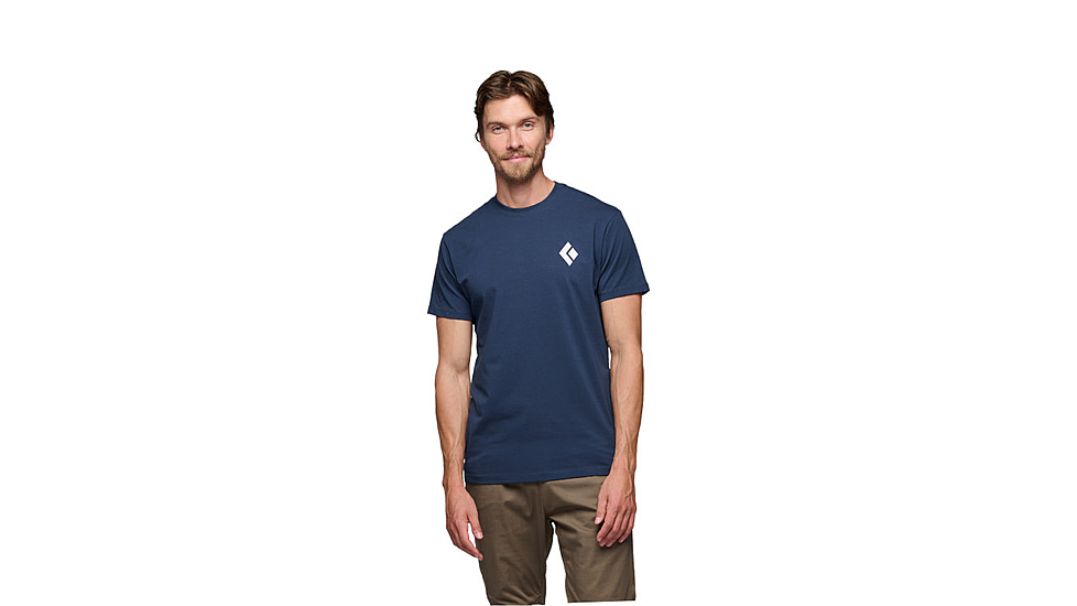 Black Diamond Equipment For Alpinist Short Sleeve T-Shirt - Men's, Indigo, Medium, APYL4X4013MED1