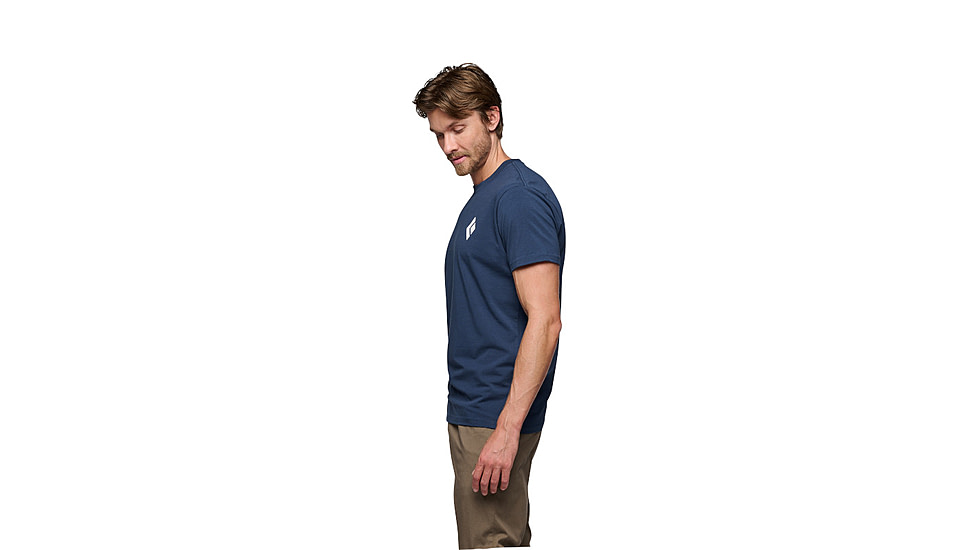 Black Diamond Equipment For Alpinist Short Sleeve T-Shirt - Mens, Indigo, Medium, APYL4X4013MED1