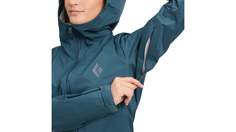 Black Diamond Fineline Stretch Shell - Womens, Midnight Blue, Extra Small, AP7450414034XSM1