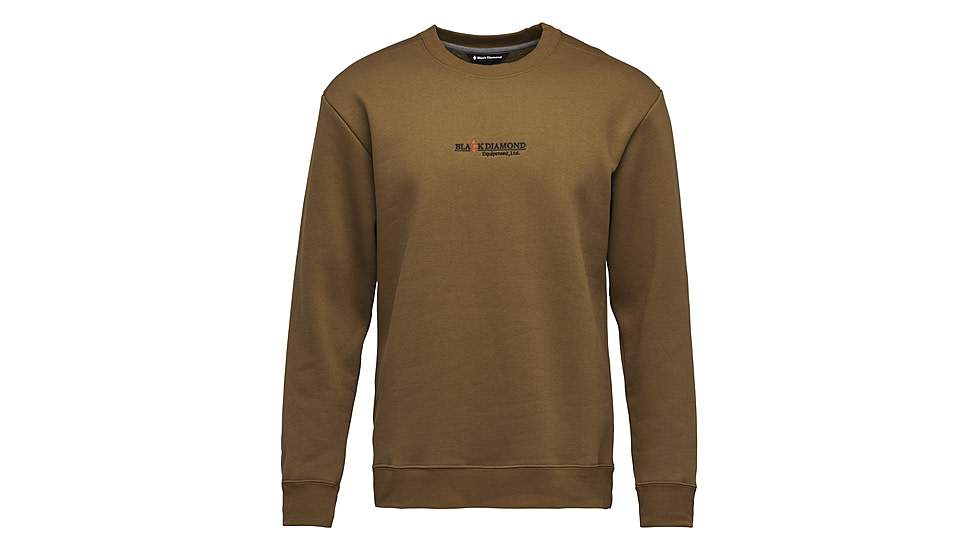 Black Diamond Heritage Wordmark Crewneck - Mens, Dark Curry, Small, AP7524437001SML1