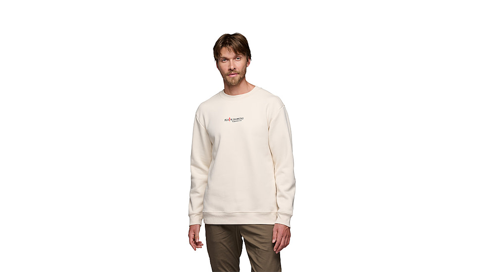 Black Diamond Heritage Wordmark Crewneck - Mens, Off White, Medium, AP7524431024MED1
