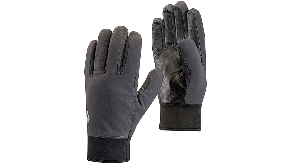 Black Diamond Midweight Softshell Gloves, Smoke, Extra Large, BD8017490006XLG1