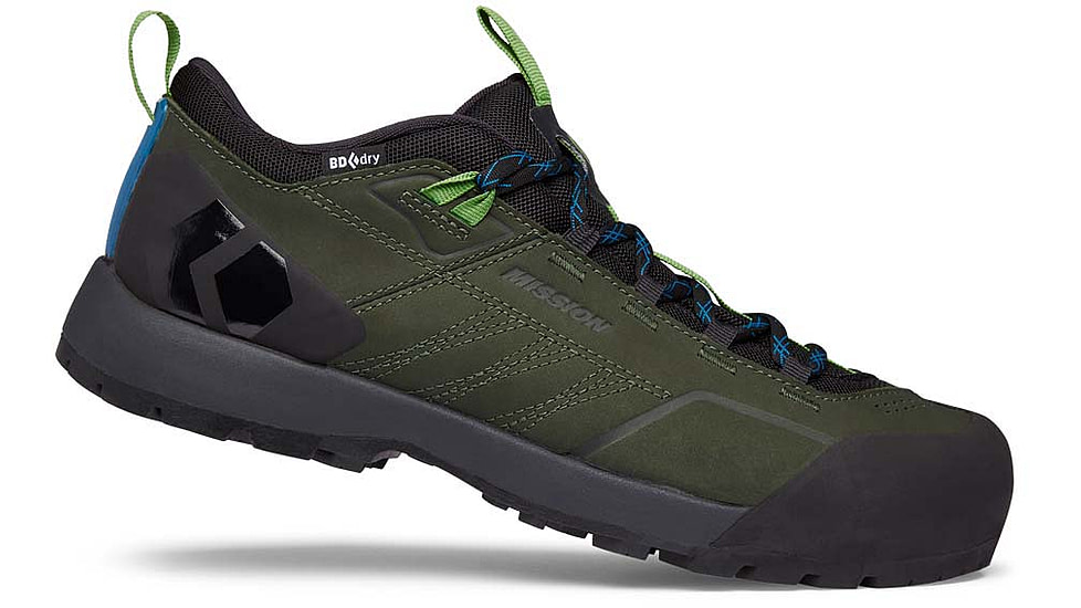 Black Diamond Mission Leather LW WP Approach Shoes - Mens, Cypress/Black, 8, BD58003291580801