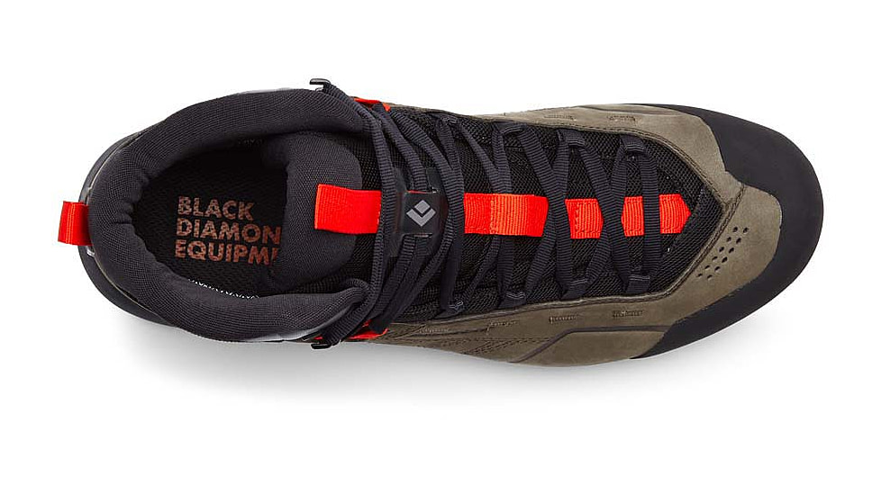 Black Diamond Missn Leather Mid WP Approach Shoes - Mens, Walnuts/Octane, 12, BD58002693731201