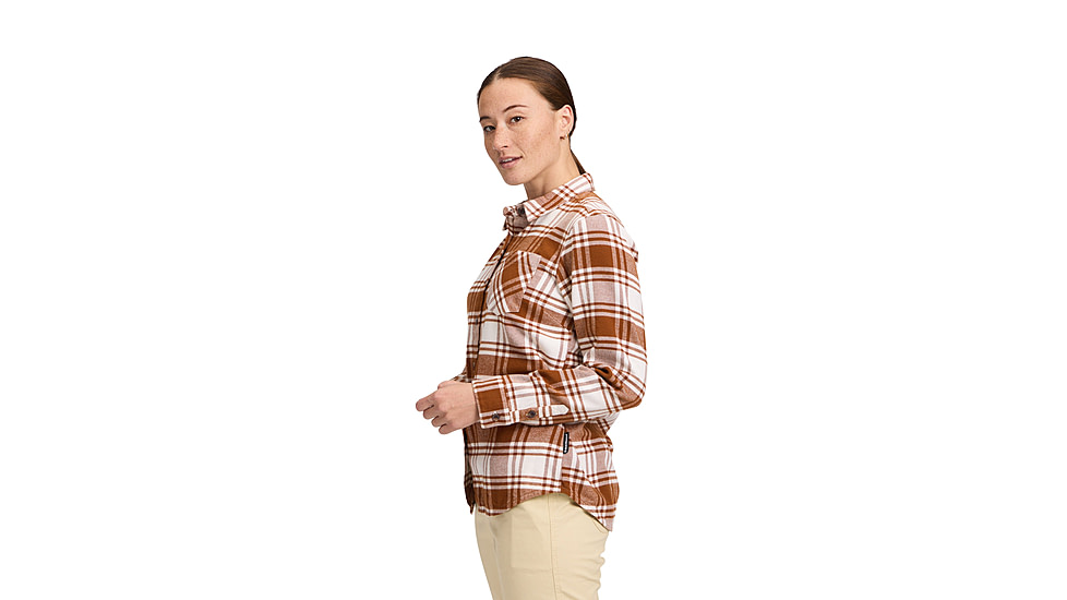 Black Diamond Project Flannel - Womens, Clay/Off White Plaid, Large, AP7440669718LRG1