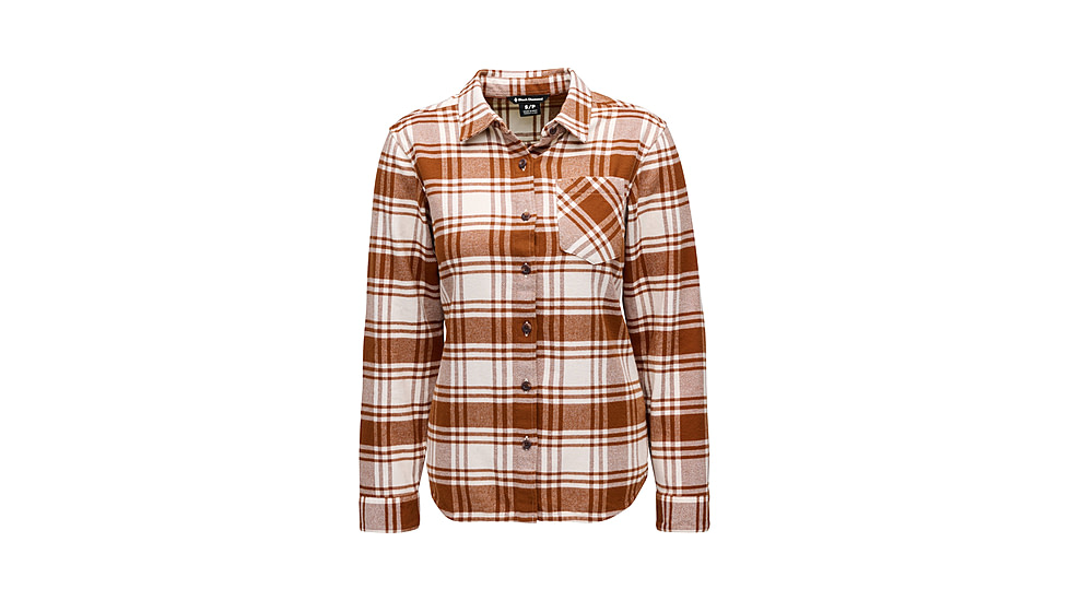 Black Diamond Project Flannel - Womens, Clay/Off White Plaid, Large, AP7440669718LRG1