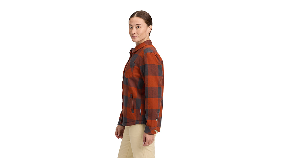 Black Diamond Project Lined Flannel - Womens, Carbon/Burnt Sienna, Medium, AP7440689728MED1