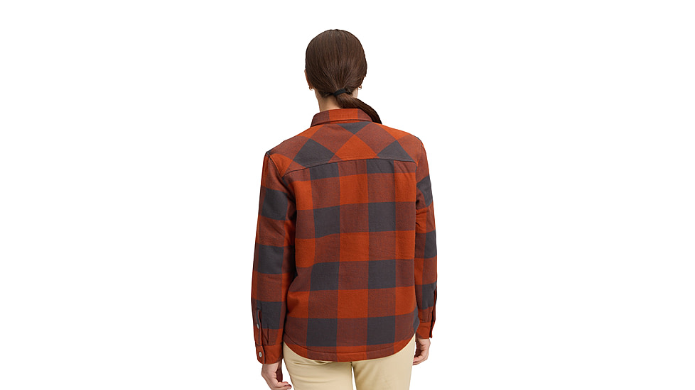 Black Diamond Project Lined Flannel - Womens, Carbon/Burnt Sienna, Medium, AP7440689728MED1