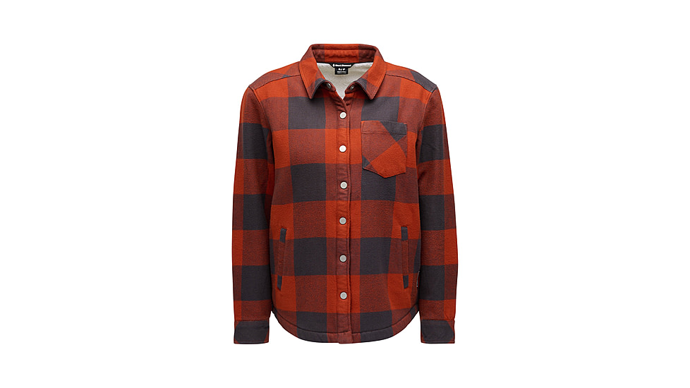 Black Diamond Project Lined Flannel - Womens, Carbon/Burnt Sienna, Medium, AP7440689728MED1