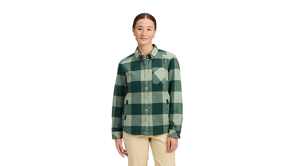 Black Diamond Project Lined Flannel - Womens, Deep Woods/Agave, Large, AP7440689726LRG1