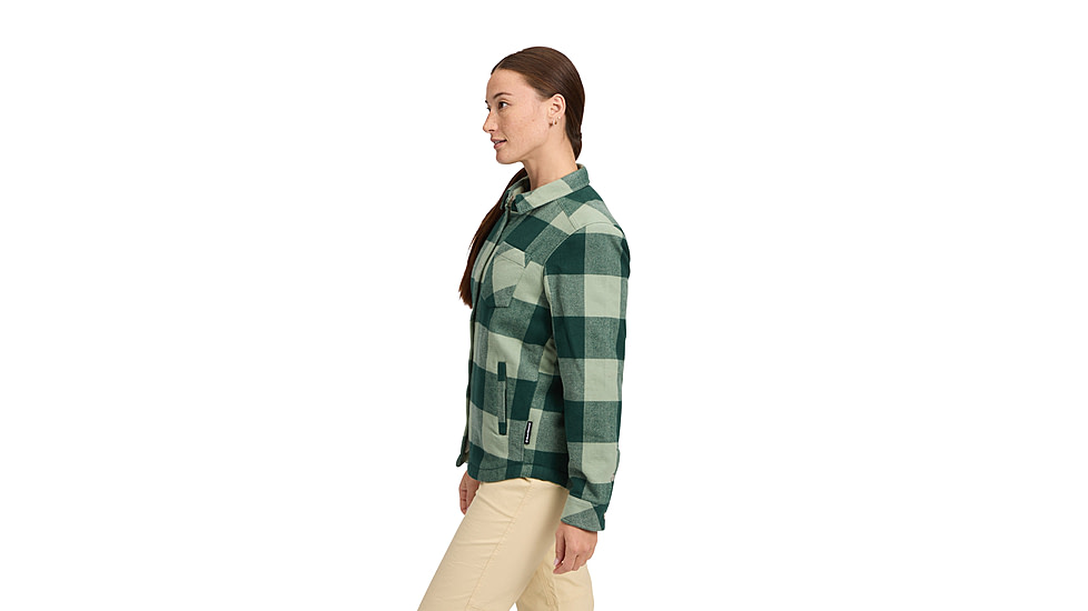 Black Diamond Project Lined Flannel - Womens, Deep Woods/Agave, Large, AP7440689726LRG1