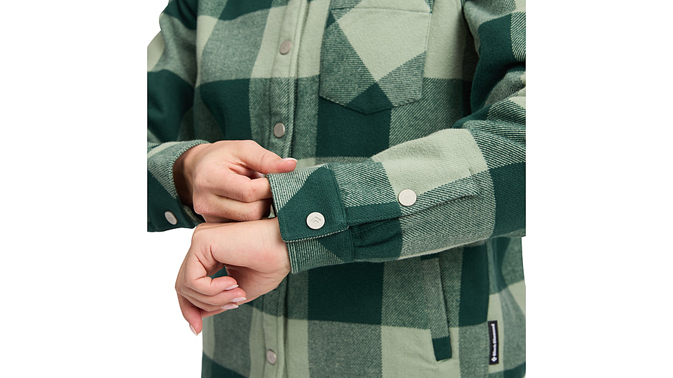 Black Diamond Project Lined Flannel - Womens, Deep Woods/Agave, Large, AP7440689726LRG1