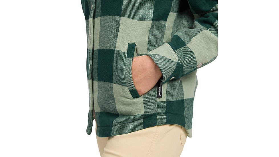 Black Diamond Project Lined Flannel - Womens, Deep Woods/Agave, Large, AP7440689726LRG1
