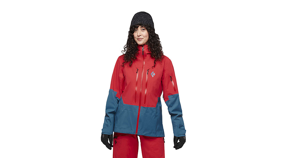 Black Diamond Recon LT Stretch Shell - Womens, Coral Red/Creek Blue, Medium, AP7450219524MED1