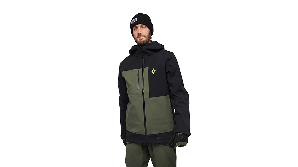 Black Diamond Recon Stretch Pro Shell - Mens, Black/Tundra, Extra Large, AP7450189367XLG1
