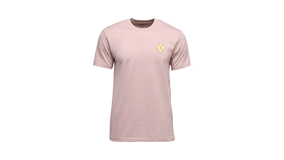 Black Diamond Shredded Short Sleeve Tee - Mens, Pale Mauve, Medium, AP7524925019MED1