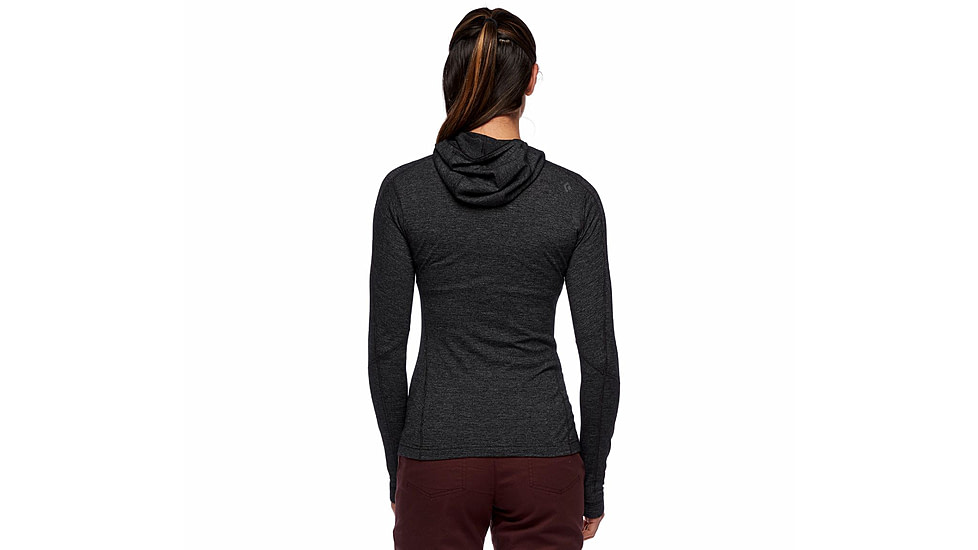 Black Diamond SLTN 150 Merino BS QTR Zip Hoody - Womens, Black, Extra Large, AP7600230002XLG1