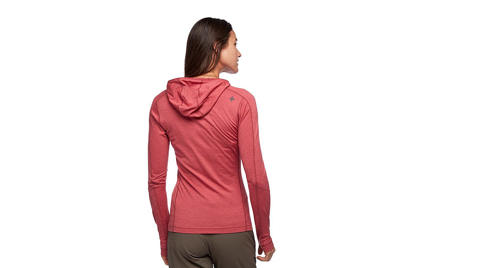 Black Diamond SLTN 150 Merino BS QTR Zip Hoody - Womens, Wild Rose, Extra Small, AP7600236012XSM1