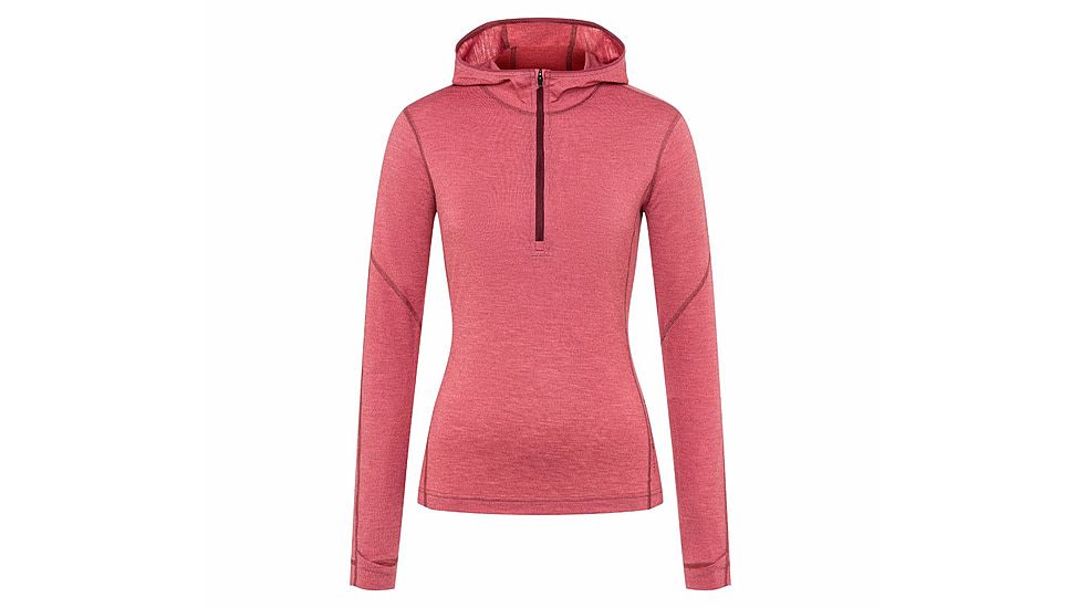 Black Diamond SLTN 150 Merino BS QTR Zip Hoody - Womens, Wild Rose, Extra Small, AP7600236012XSM1