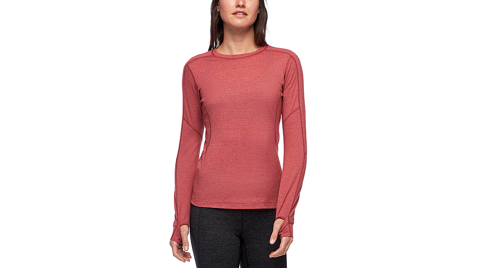 Black Diamond Solution Merino 150 Base Crew - Women's, Extra Small, Wild Rose, AP7600216012XSM1