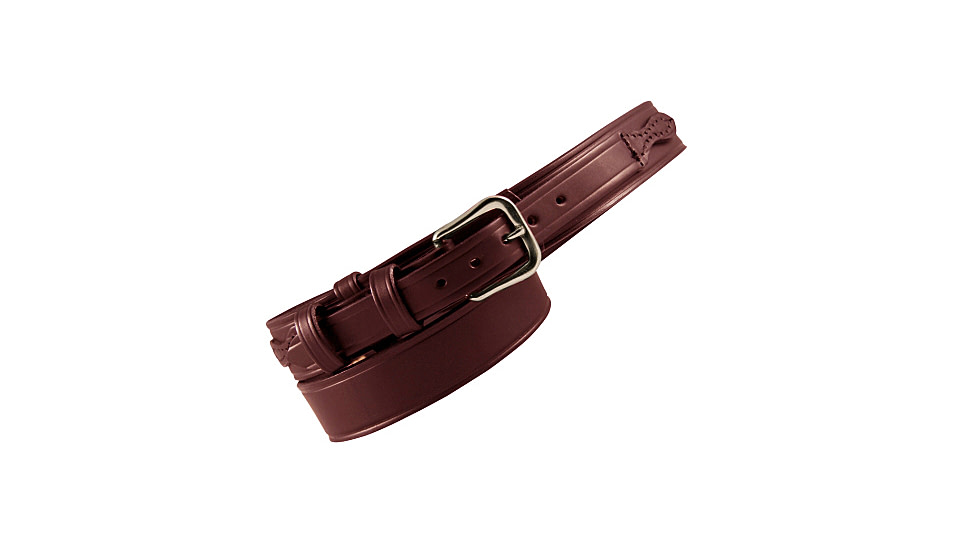 Boston Leather 1 1/2 Lined Ranger Belt, Cordovan - 6512L-BRN-3-34-GLD