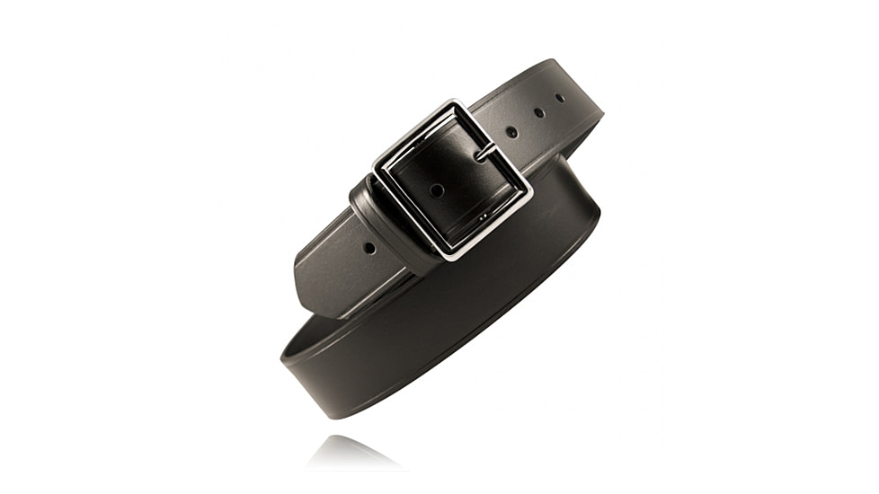 Boston Leather 1 3/4 Garrison Belt - Mens, Nickel Buckle, Plain, 36 in, Black, 6505-1-36