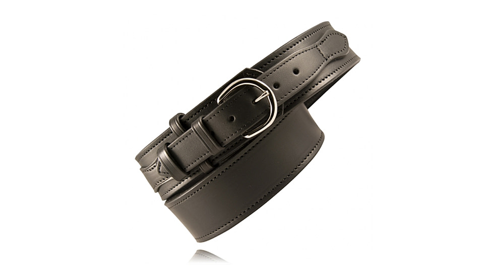 Boston Leather Riverside Belt - Men's, 2,25in, Black, Plain, Gold Buckle, Size 28, 6570-1-28-GLD
